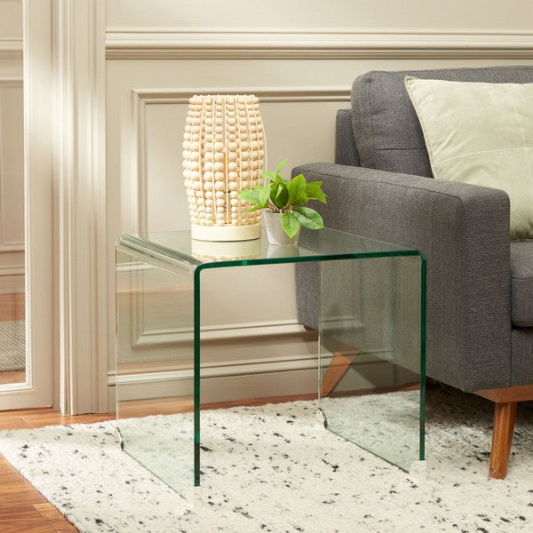 COWAN TEMPERED GLASS SIDE TABLE