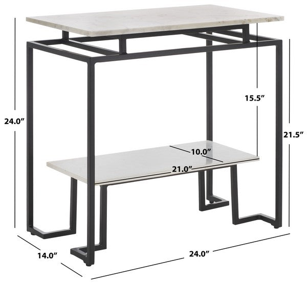 GUERNICA 1 SHELF RECTANGLE ACCENT TABLE