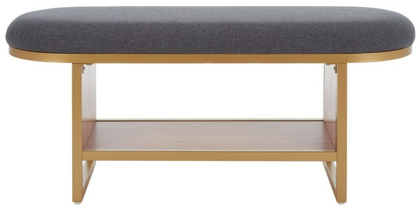 IONA OPEN SHELF BENCH W/ CUSHION