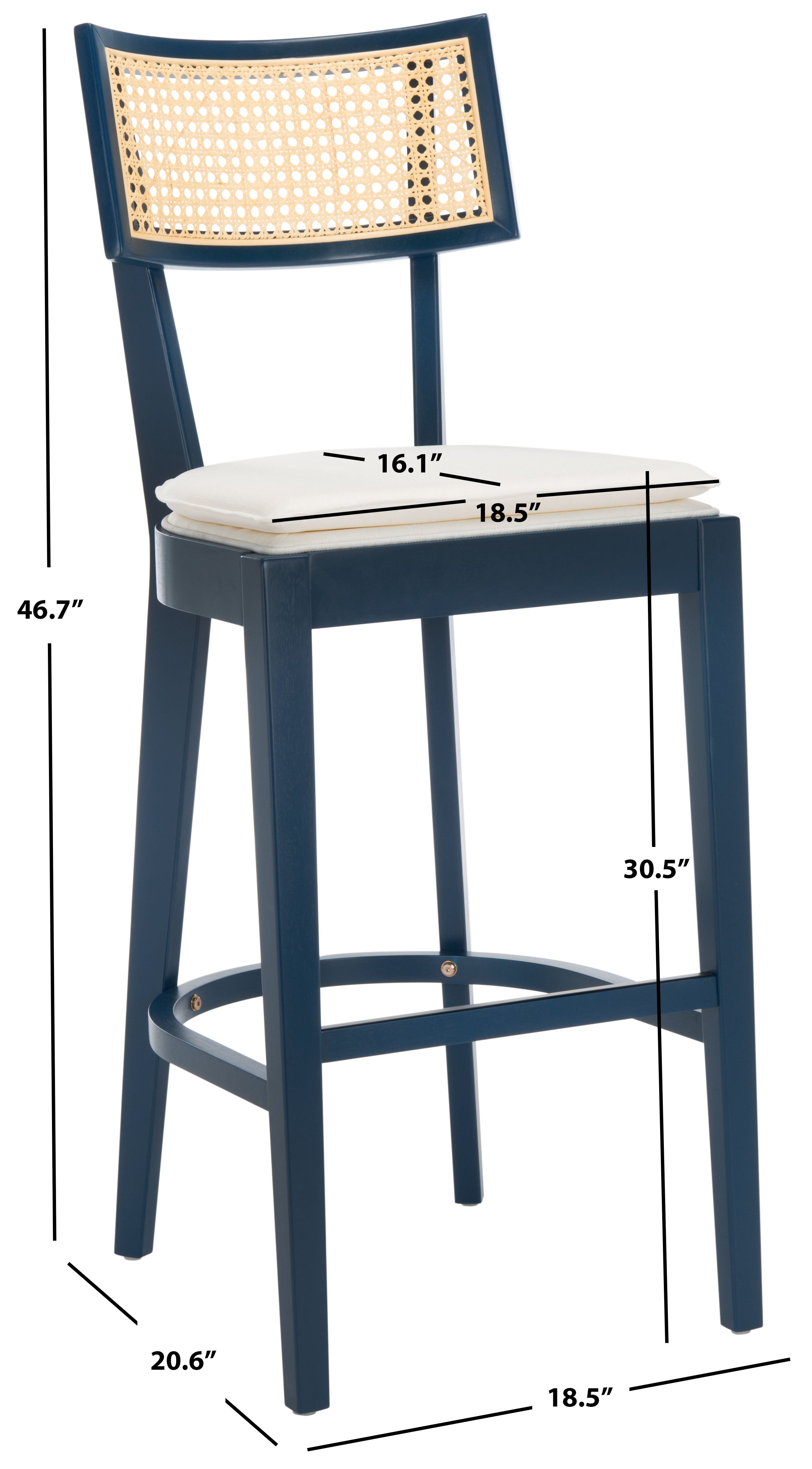 GALWAY CANE BAR STOOL