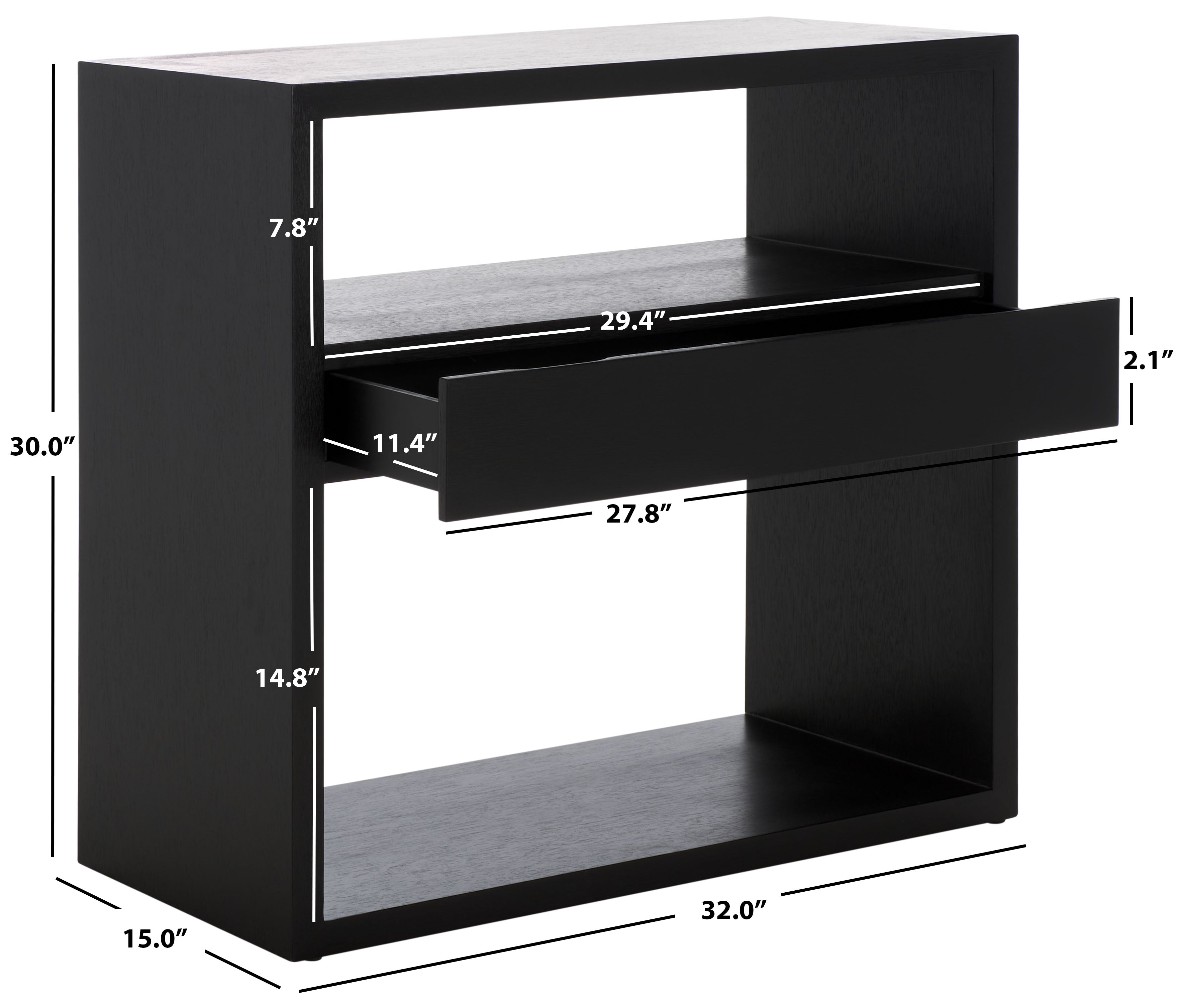 MUNSON 2 SHELF 1 DRAWER CONSOLE TABLE