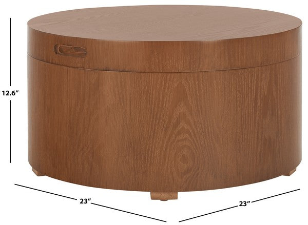 RAFAELA ROUND TRAY TOP COFFEE TABLE WITH STORAGE