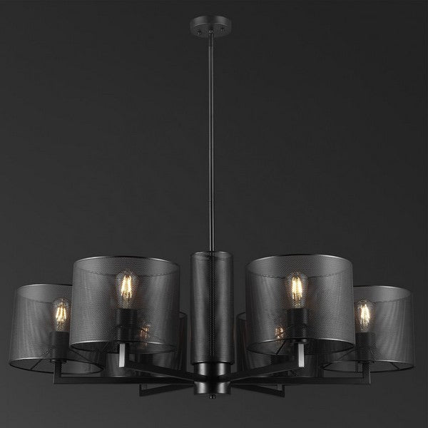 ZACHAEUS METAL 6 LIGHT CHANDELIER