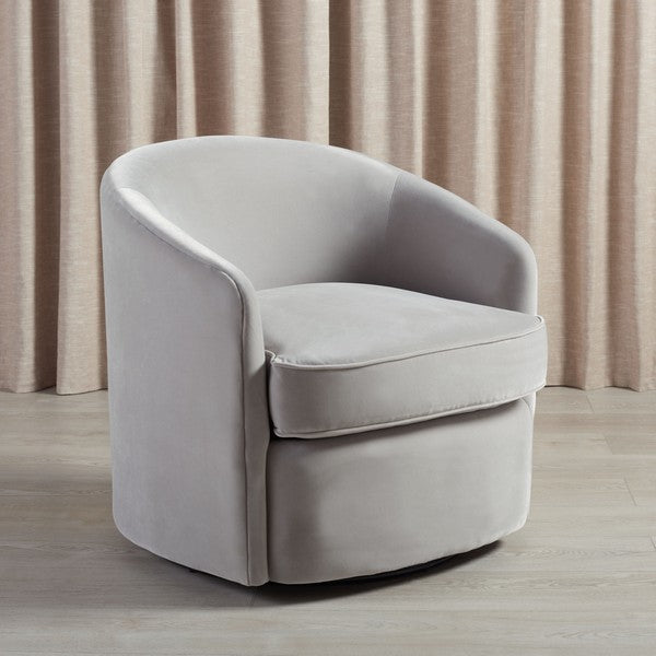 LESLEY SWIVEL BARREL CHAIR