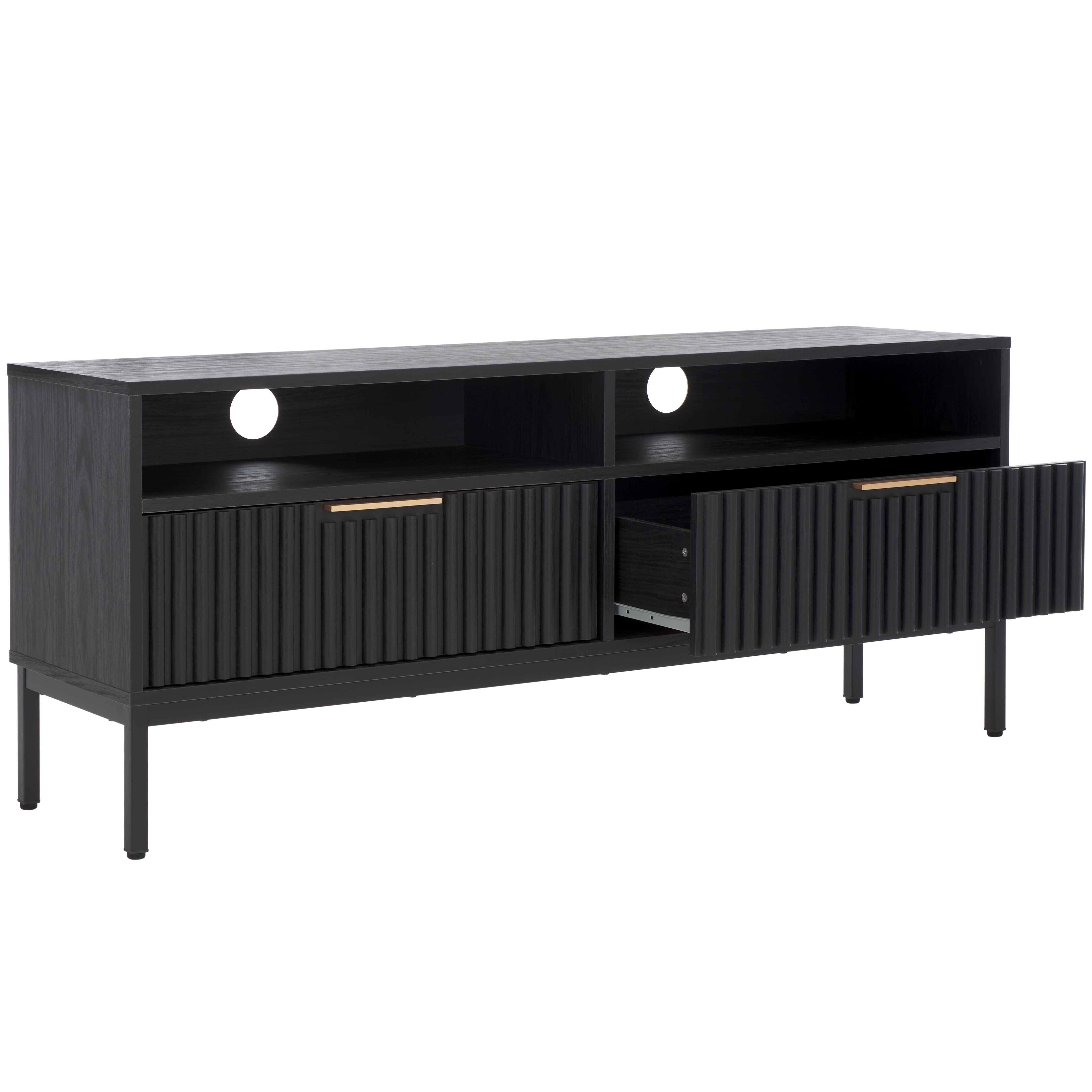 LYLIA 2 DRAWER 2 SHELF MEDIA STAND