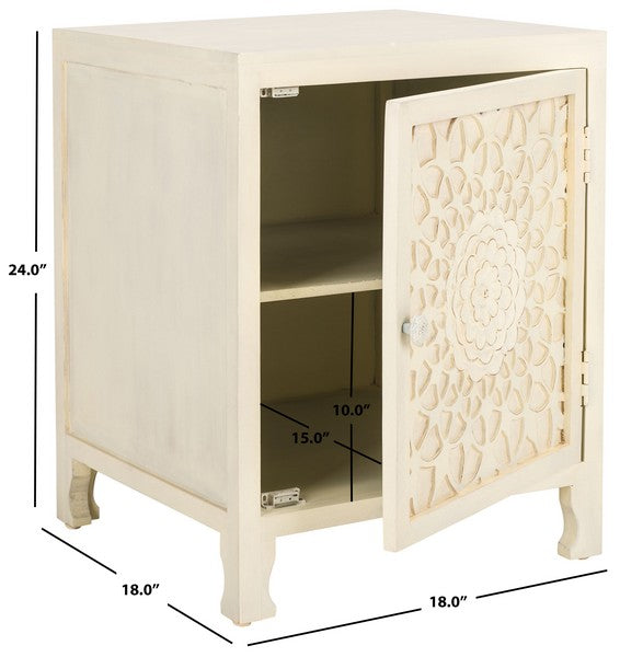 RAYETTA 2 SHELF 1 DOOR NIGHTSTAND