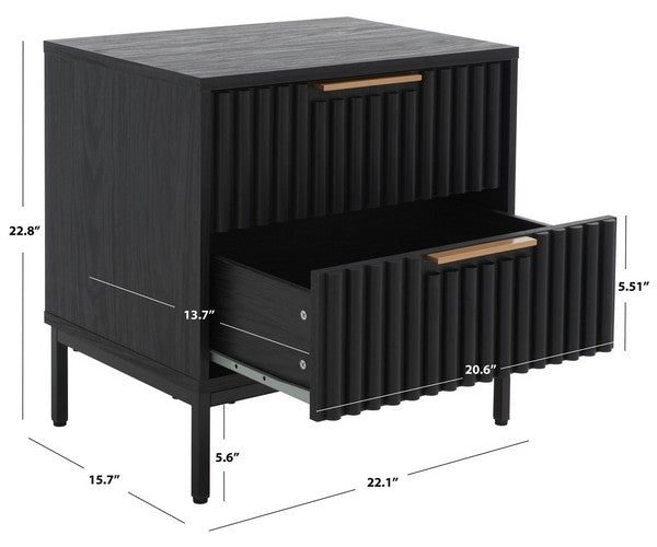 LYLIA 2 DRAWER NIGHTSTAND