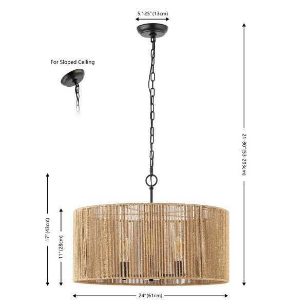 RYLUMI 5LT 24.5 INCH PENDANT