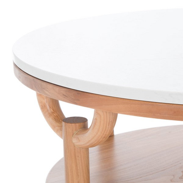 PUCK MARBLE TOP COFFEE TABLE