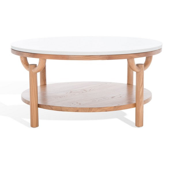 PUCK MARBLE TOP COFFEE TABLE