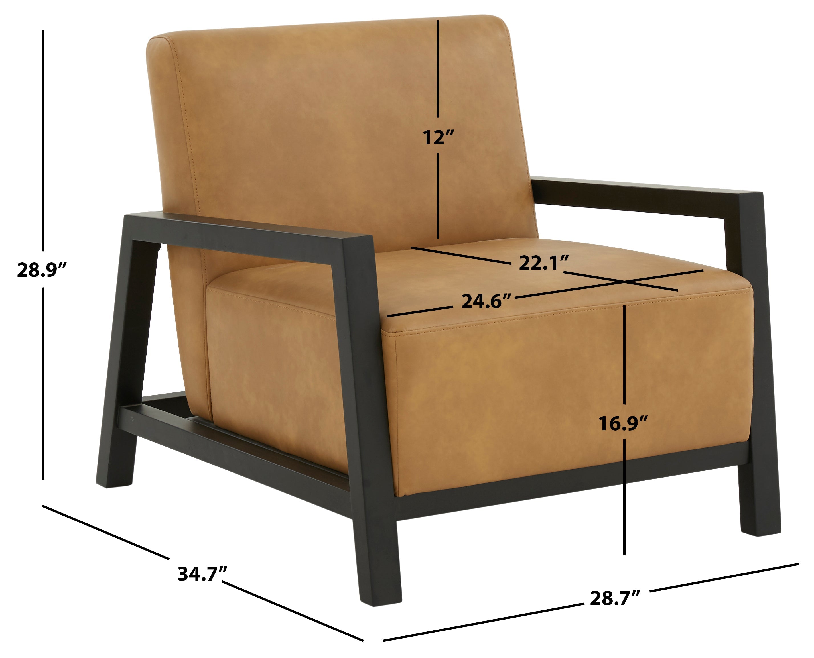 ROSELLE VEGAN LEATHER ACENT CHAIR