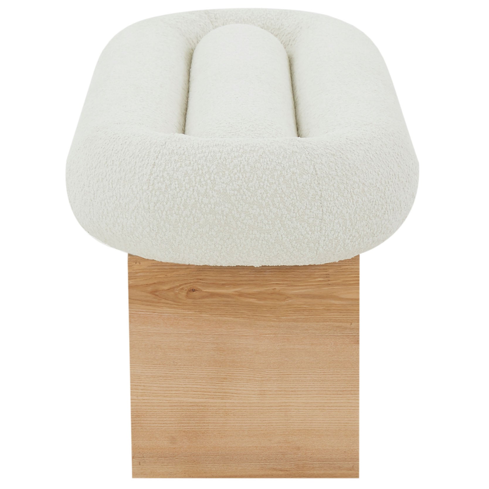 CARSEN BOUCLE AND WOOD BENCH