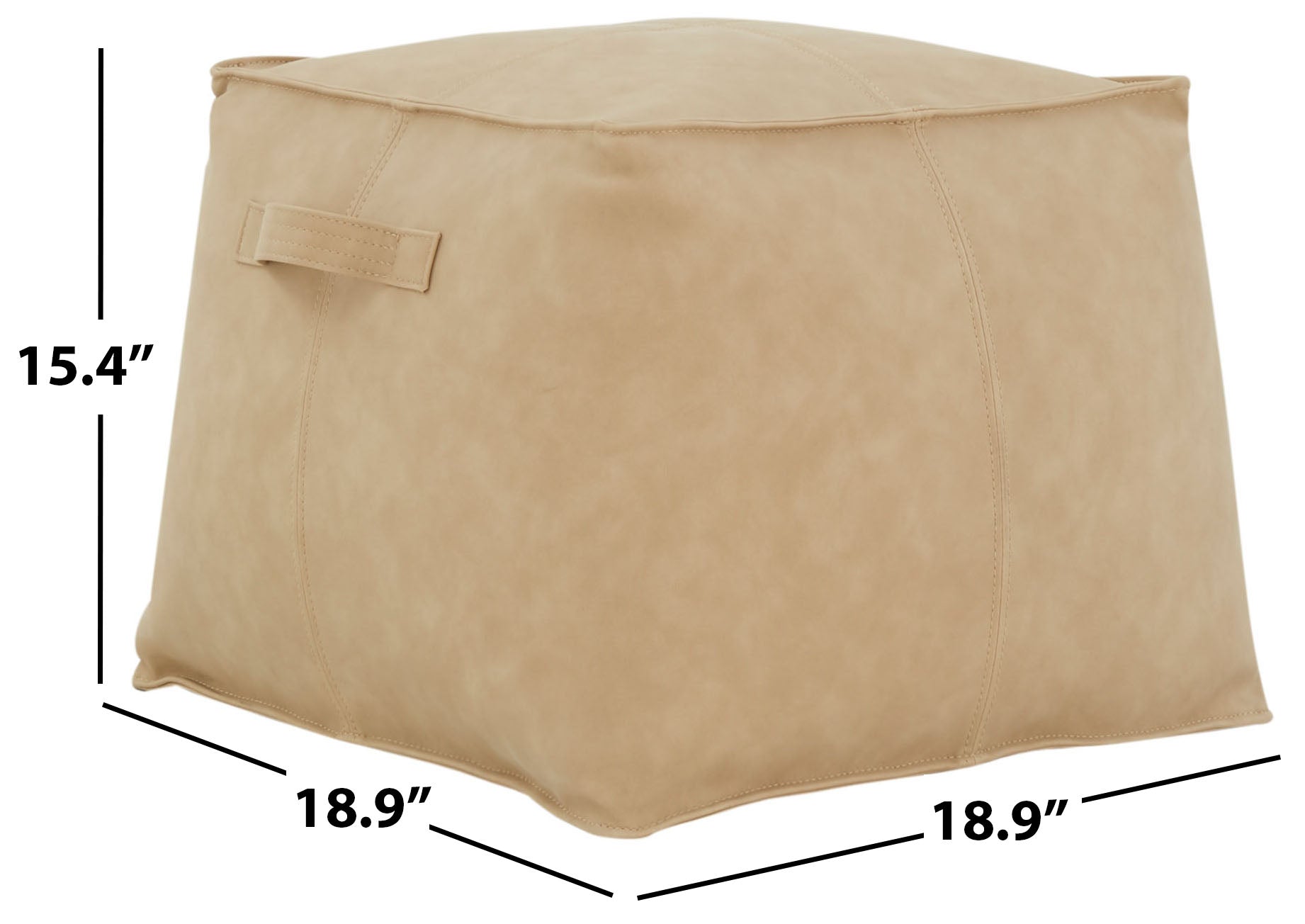 PABLO VEGAN LEATHER POUF