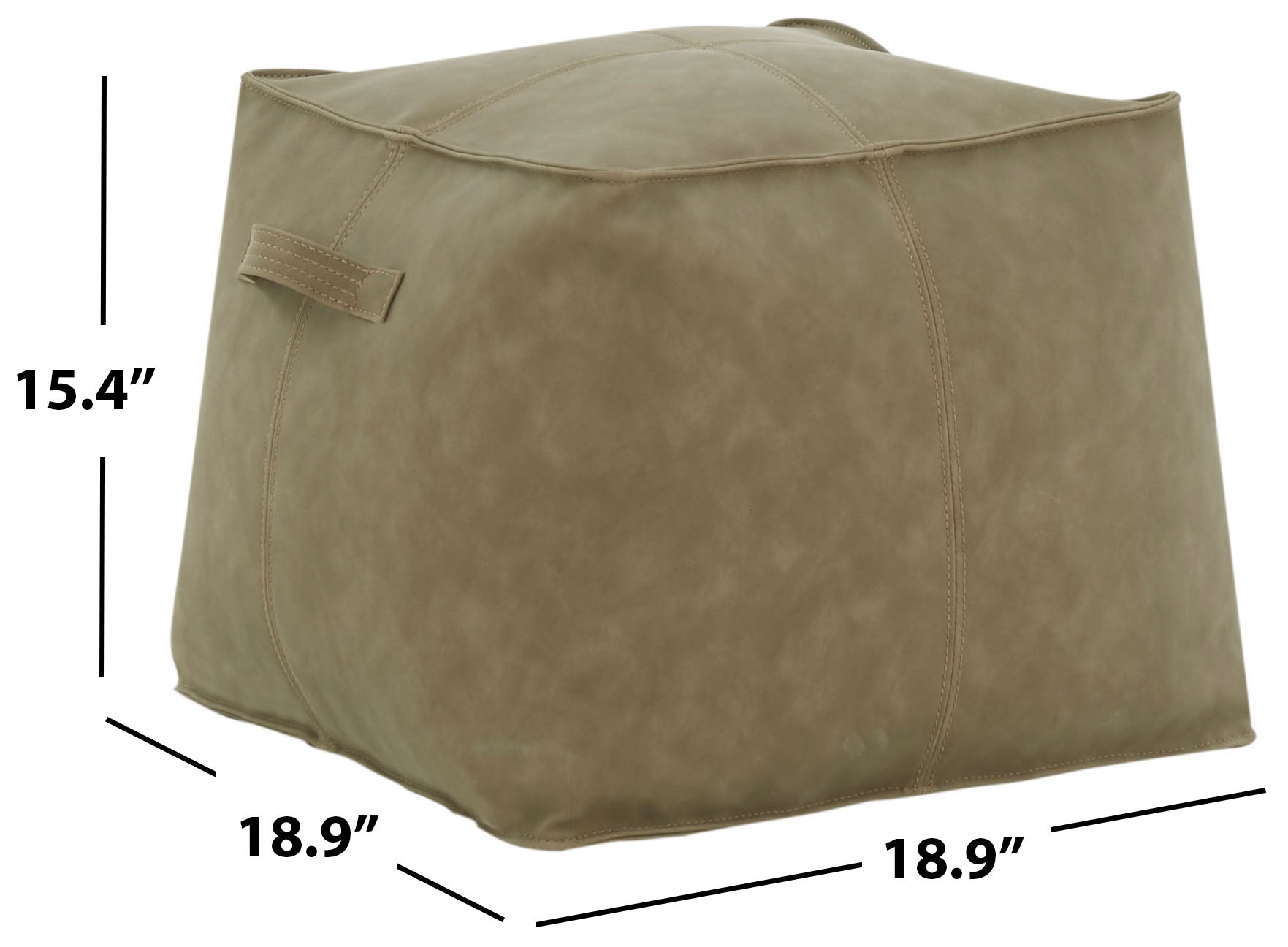 PABLO VEGAN LEATHER POUF