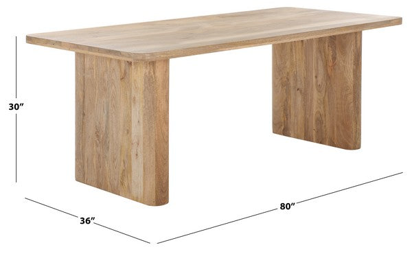 HEWLETT WOOD 80" DINING TABLE