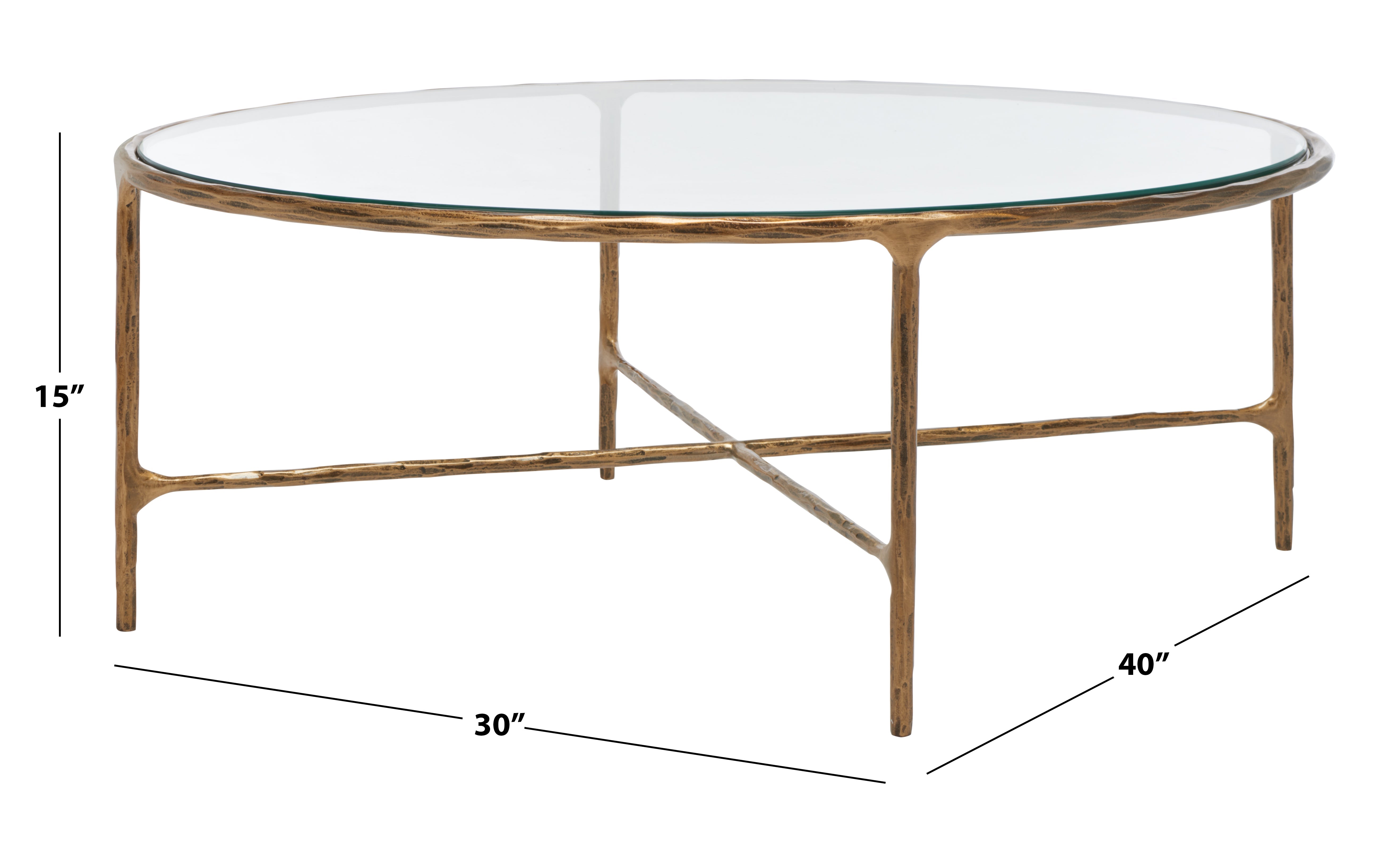 JESSA OVAL METAL COFFEE TABLE