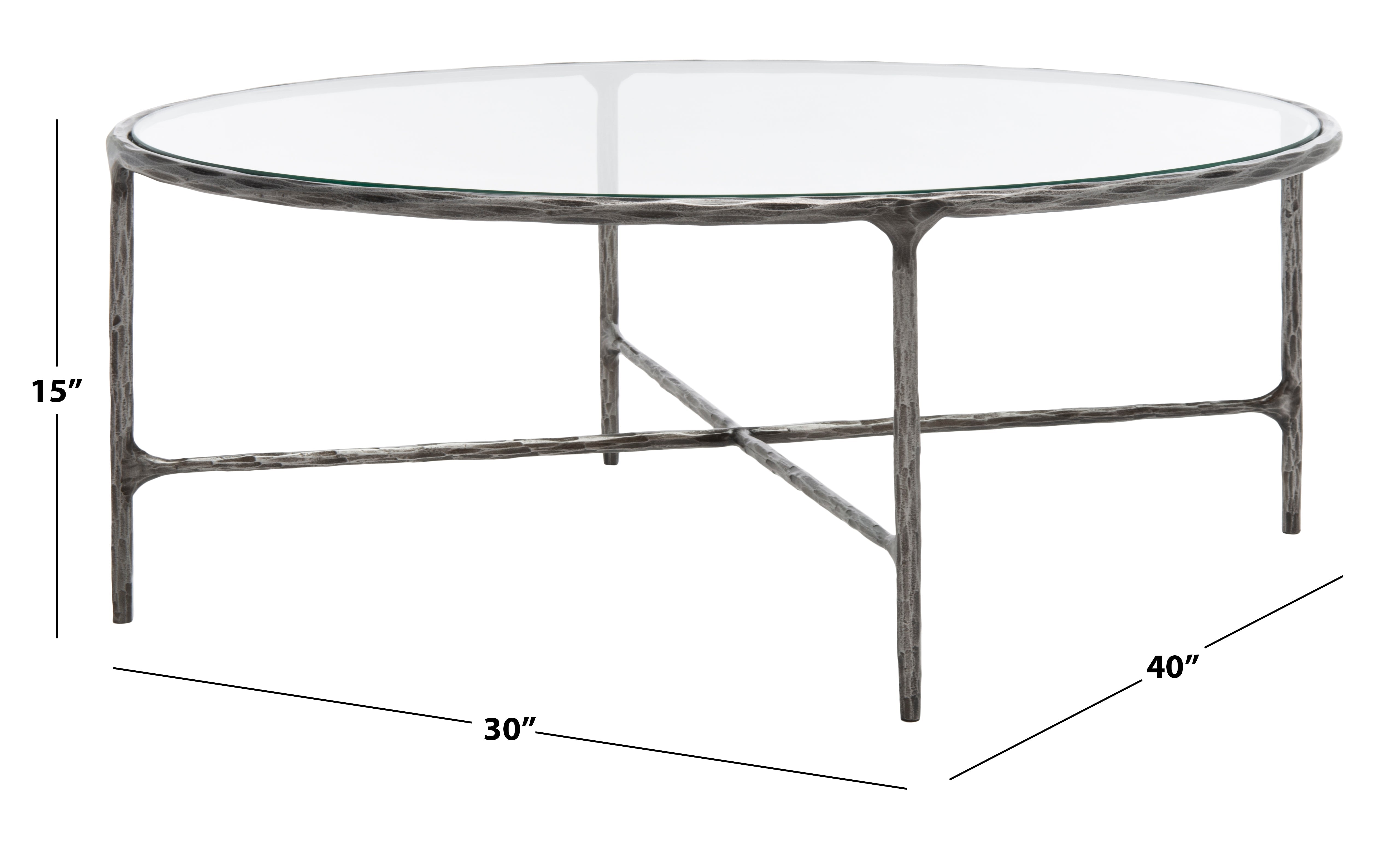 JESSA OVAL METAL COFFEE TABLE