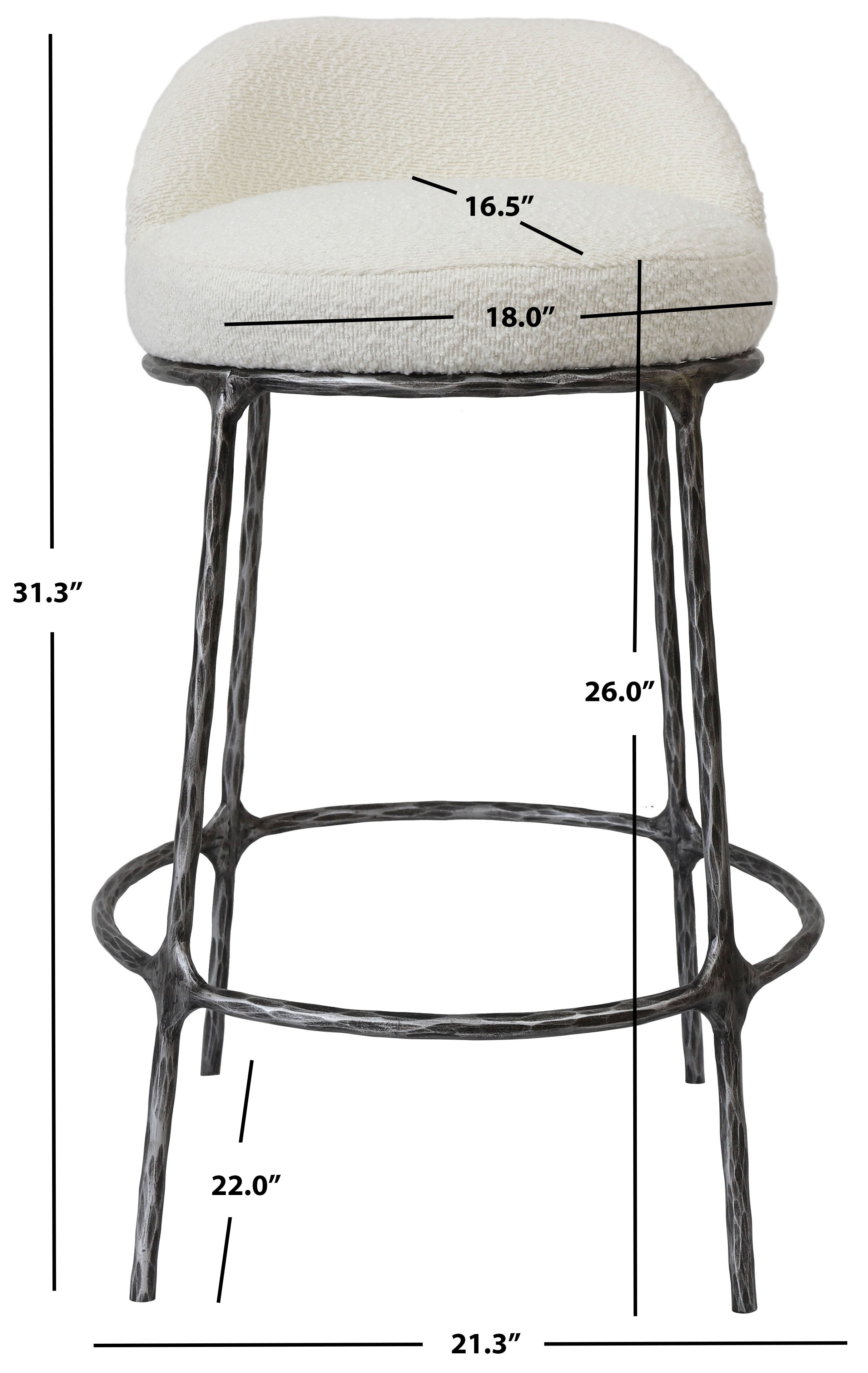 WOODSEN BOUCLE COUNTERSTOOL