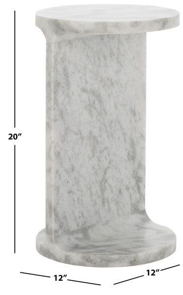 MELINDA MARBLE "C" ACCENT TABLE