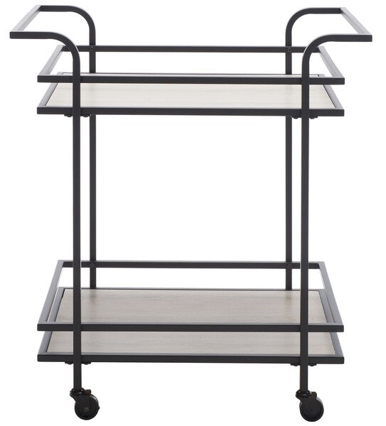 LAMERIS 2 TIER BAR CART WITH HANDLES