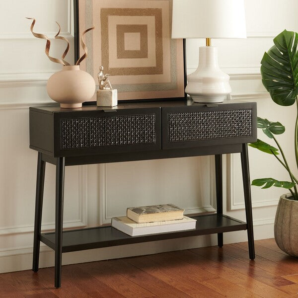 BAISLEY 2 DRAWER RATTAN CONSOLE TABLE