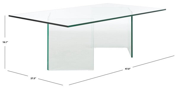 BEDWYR TEMPERED GLASS COFFEE TABLE