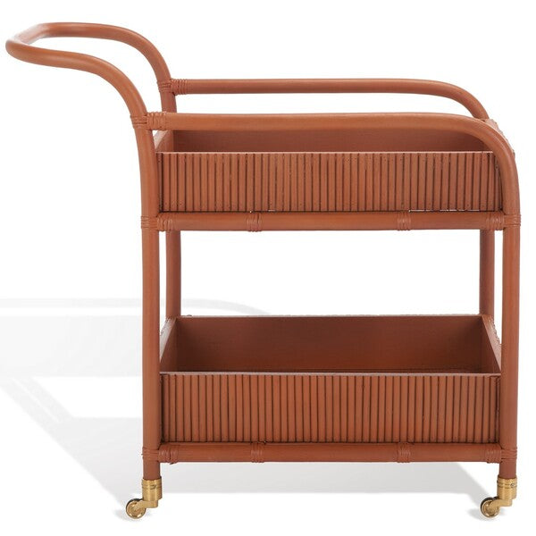 BARNETTE RATTAN POLE BARCART