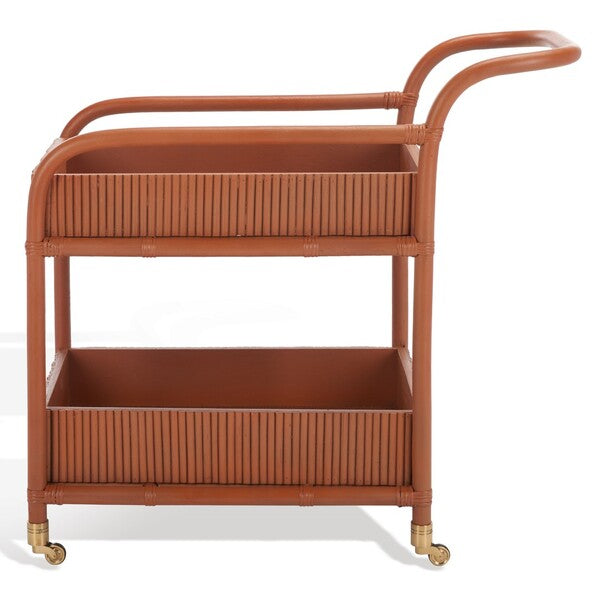 BARNETTE RATTAN POLE BARCART