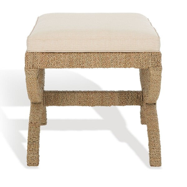 AIKAN WOVEN SEA GRASS OTTOMAN