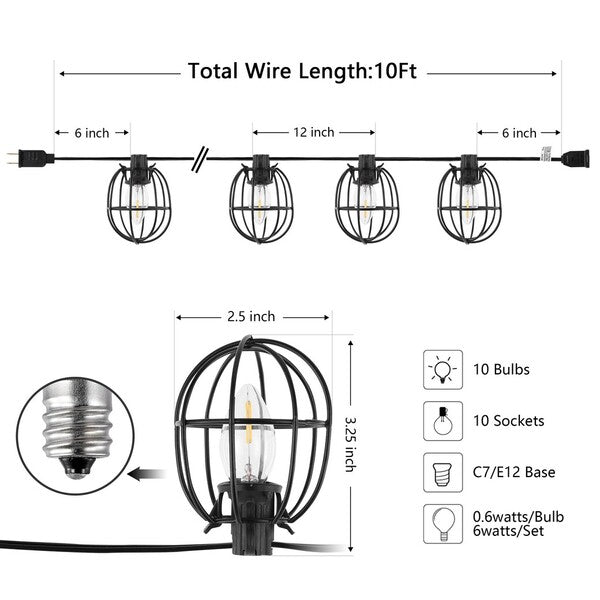 GARNET LED OUTDOOR STRING LIGHTS