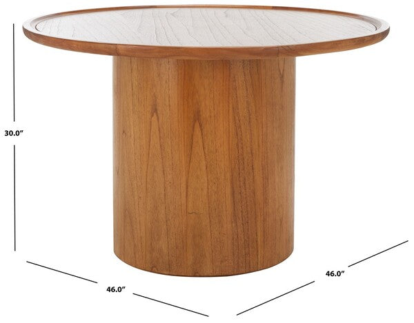 DEVIN ROUND PEDESTAL DINING TABLE