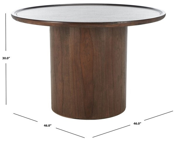 DEVIN ROUND PEDESTAL DINING TABLE