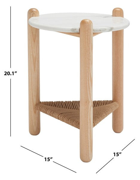 MACIANNA WOVEN SHELF ACCENT TABLE