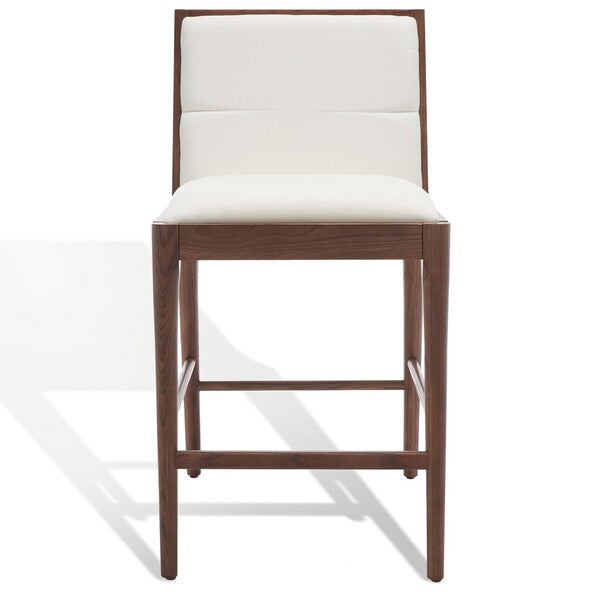 LAYCEE LINEN AND WOOD COUNTER STOOL