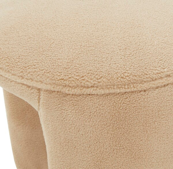 VIVIE FAUX SHEARLING OTTOMAN