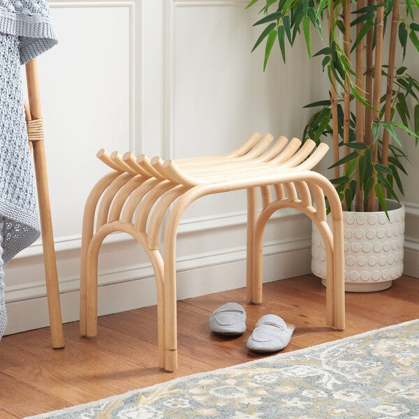 STRIX CURVED RATTAN STOOL