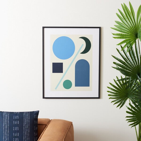 TRANQUIL NIGHTS, 24 x 30 INCH, IVORY/BLUE, FRAMED WALL ART